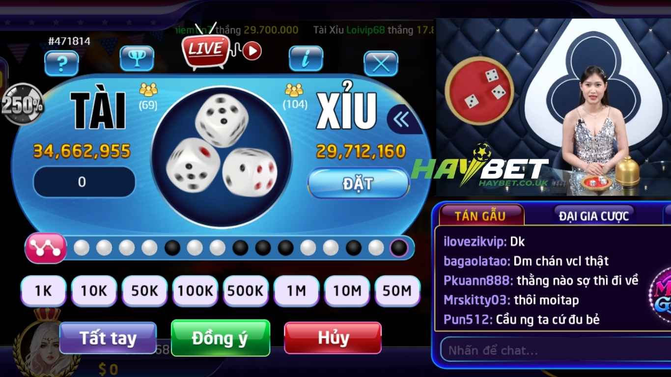 Giới thiệu sảnh tài xỉu live Haybet